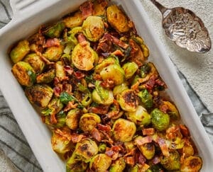 Bacon Balsamic Glazed Brussel Sprouts